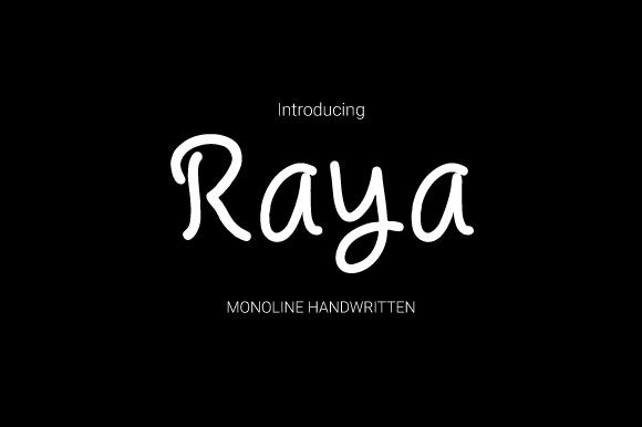 Raya: A Handwritten Font for Digital Design