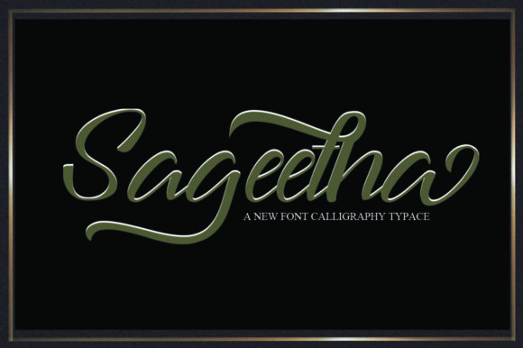 Sageetha: A Script Font for Polished Branding