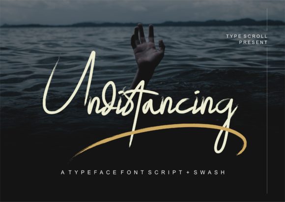 Undistancing: A Modern Script Font for Editorial Design
